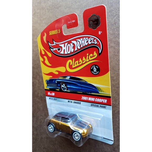 2009 Hot Wheels 2001 MINI COOPER  Classics Series 5 GOLD & SATIN BLACK WL CDDRR - Picture 10 of 15